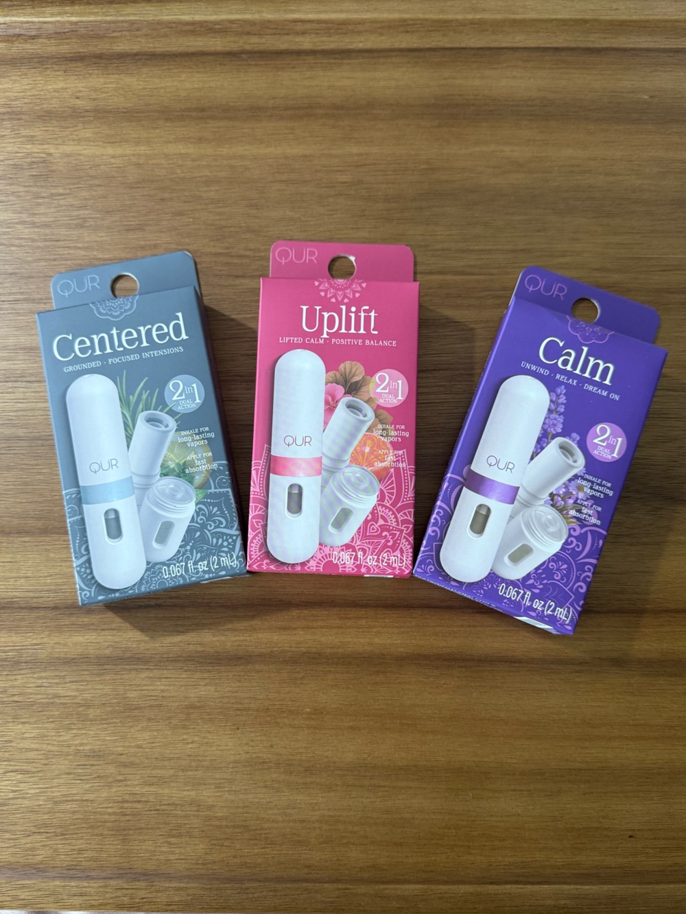 QÜR 2-in-1 Aromatherapy Inhaler & Topical Oil Applicator | Set of 3 | NWT